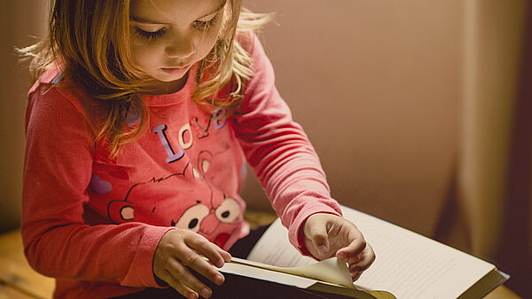 Girl reading a book