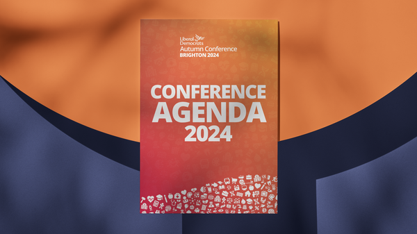 Conference Agenda laid on an abstract background